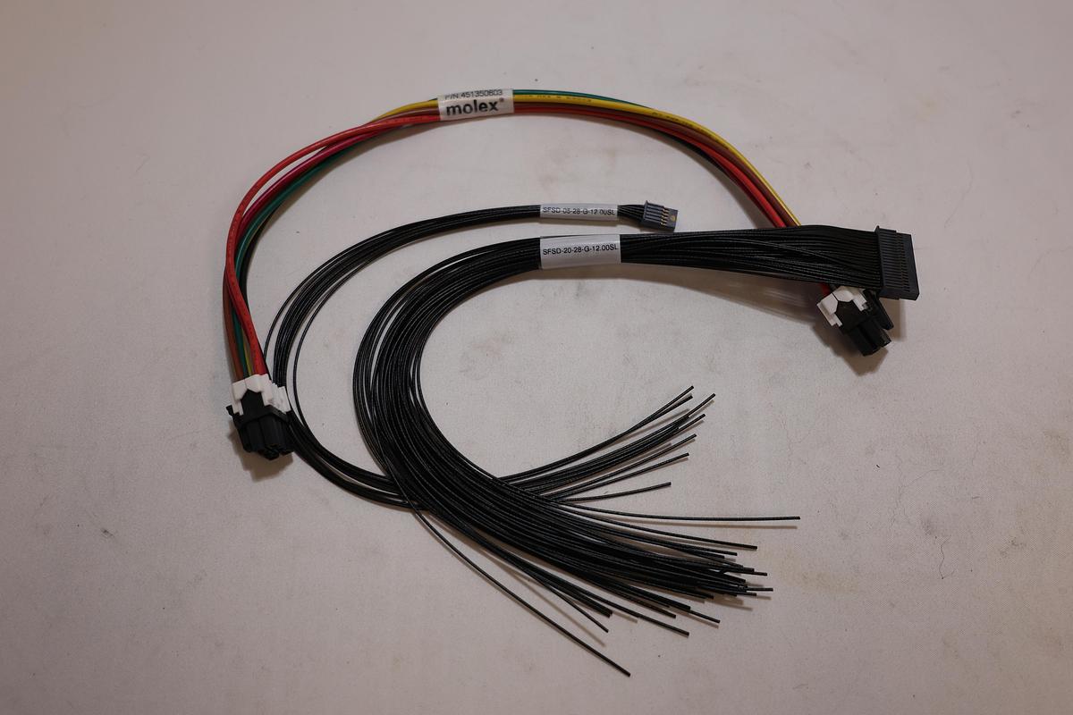 Molex Custom Cable Harness Lot - SFSD Ribbon & Power Leads - New