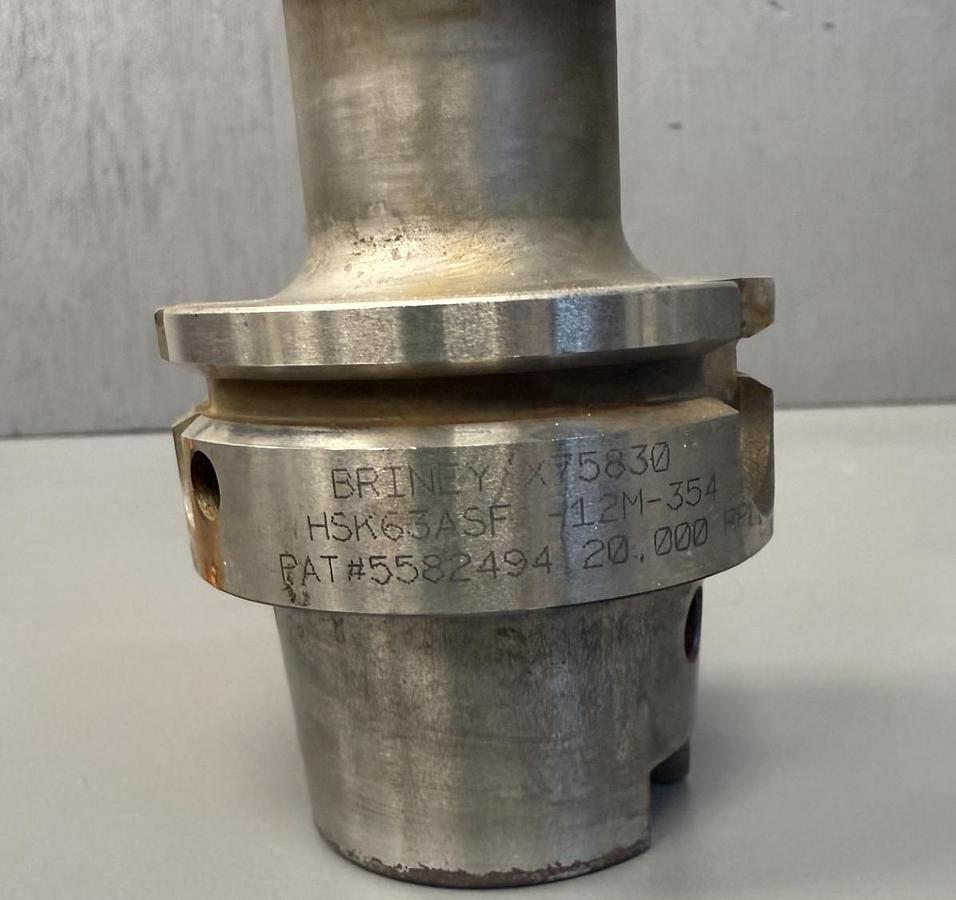 Used BRINEY HSK63ASFC-12M-354 Shrink Fit Tool Holder GHA-GS61