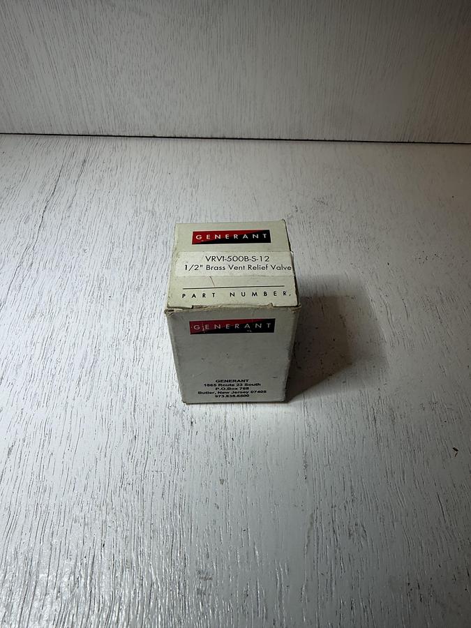 Used Generant VRV1-500B-S-12 1/2" Brass Vent Relief Valve GHGC-11