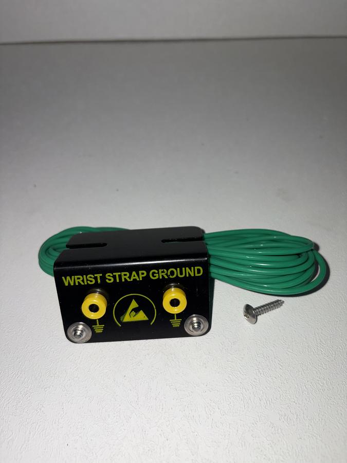 (NEW) Bertech ESDGB Metal Bench Ground Block With Stud And Cord (lot of 4) GHC-34