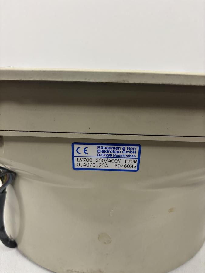 Used RUBSAMEN&HERR ELEKTROBAU GMBH D-57290 FAN LV 700 23/400 V 120 W 0,40/0,23A 50/60Hz GHA-93