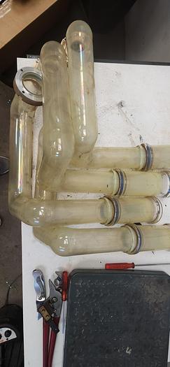 Used Lot of 4-CNC Laser C02 Glass Tubes - 55mm Dia - 90 degree turns - GHB-85