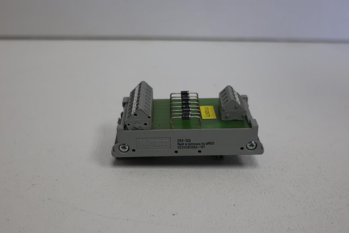 Used WAGO 289-120 Diode Module DIN Rail Mount – 8x 1N4007 – Cage Clamp – Tested Working GHA-185