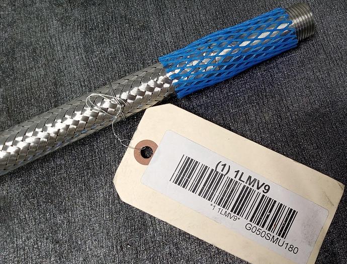 Flexible Metal Hose Ass'y: 1/2" ID., 5.5" Dynamic Min. Bend Radius (In.), MNPT - GHB-64