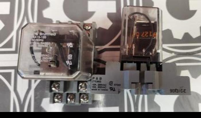 Used (Lot of 2) Potter & Brumfield Relay KUP-14A15-120 w/27E893 Base - GHB-68-A2