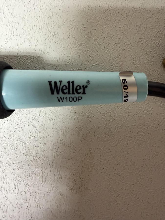 Used Weller W100PG 100 Watt 120 Volt 700F Heavy Duty Soldering Iron with CT6F7 Tip  GHC-34