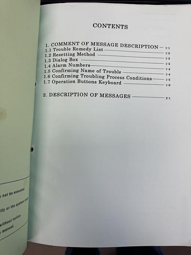 Used Makino Instruction Manual Sinker EDM MGH Generator Alarm Message GHGC-D22