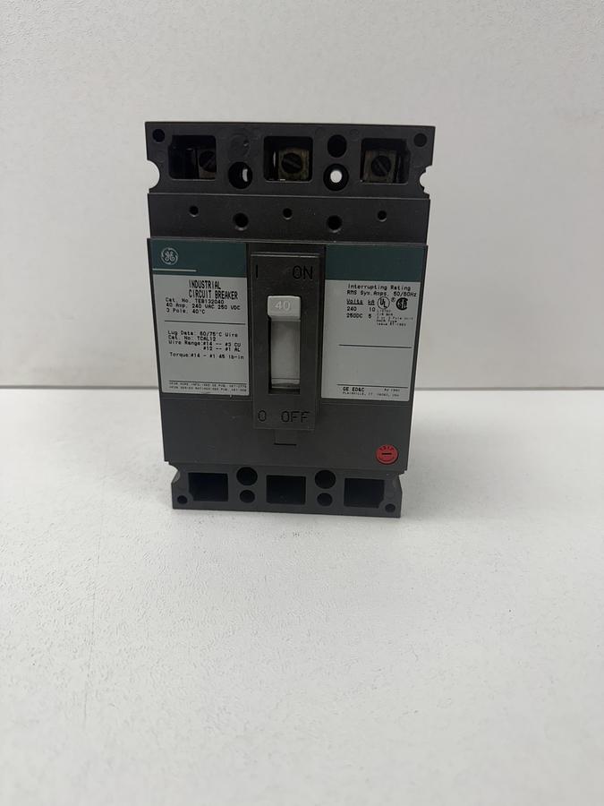Used General Electric TEB132040 3 Pole Circuit Breaker GHC-27