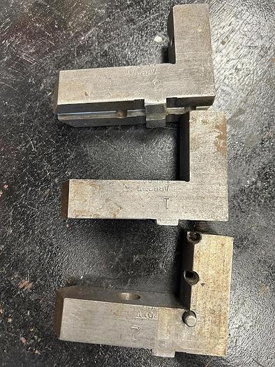 Used ABBOTT 3pc Lathe Chuck Jaws 2-5/8"H X 4"Long X 1-1/4" W - GHB-65