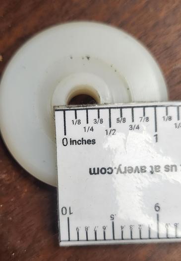 Used Lot of 4 - Nylon Wheel only - 2" Diam x 3/8" Wide - 3/8" Inside Hole Diam - GHB-71