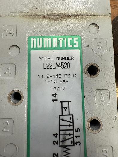 Used NUMATICS L22JA4520 14.5-145 PSGI GHA-176