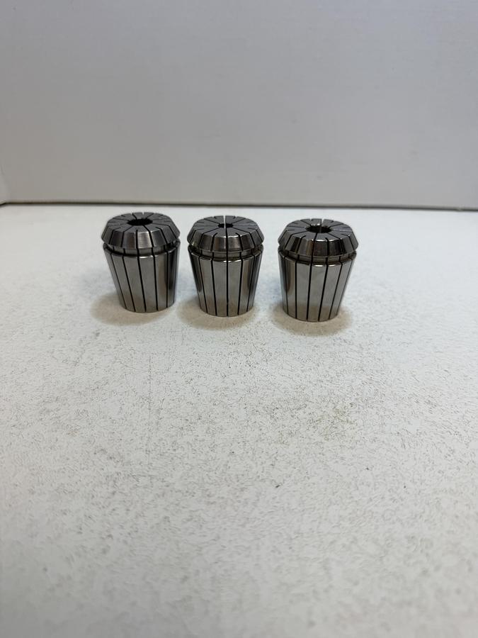 Used Techniks ER40 Collet Lot of 3 (2) 1/2" & (1) 8-7mm Precision Collets CNC Tooling