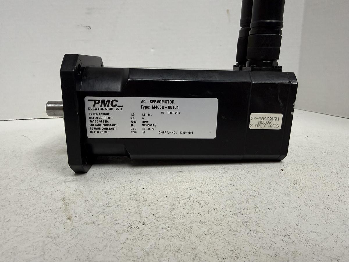 Used PMC AC Servo Motor M406D-00101 7000 RPM 1.7 Nm 1246W Industrial Automation GHA-121