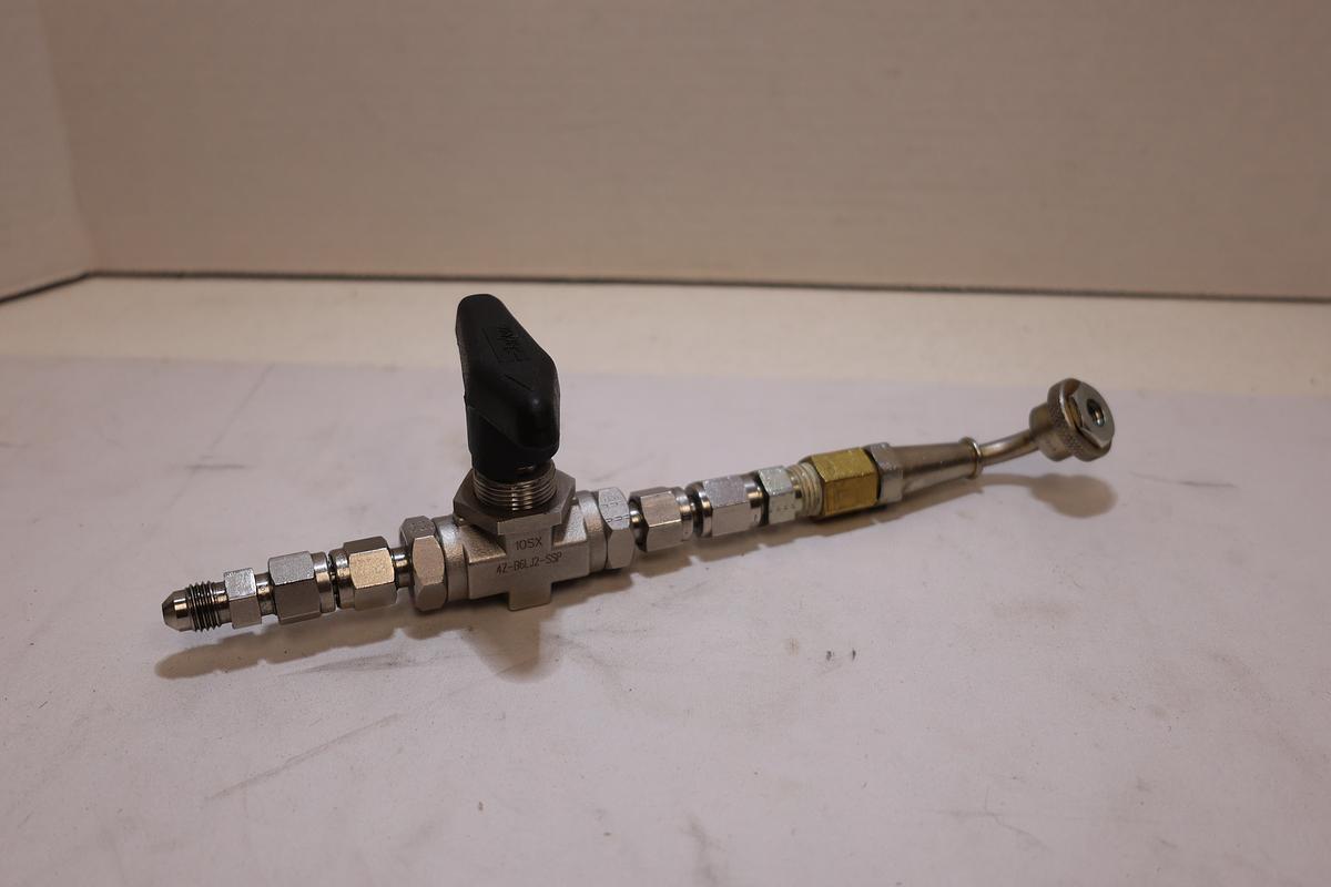 Parker 4Z-B6LJ2-SSP Stainless Dispensing Nozzle Ball Valve Assembly New
