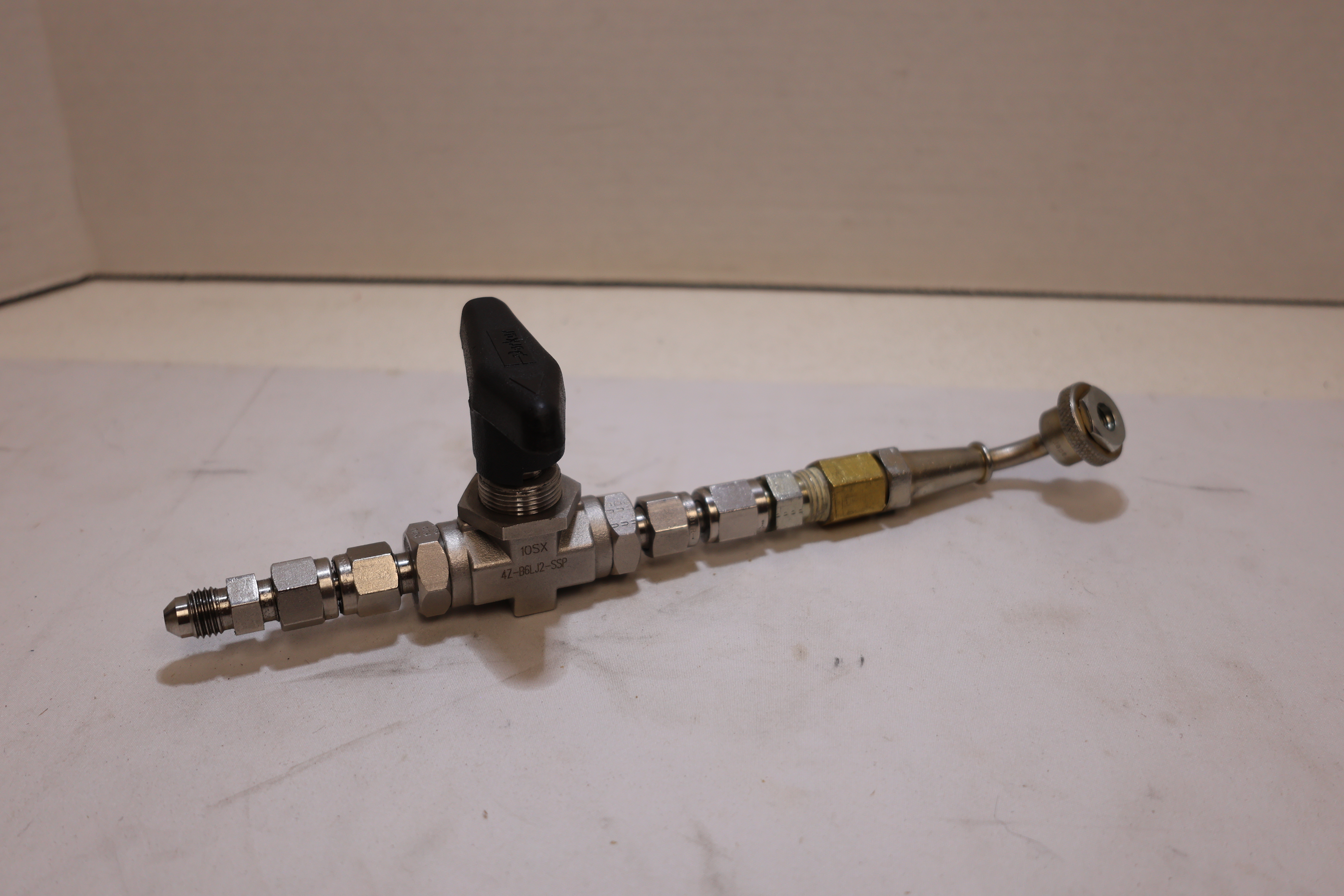 Parker 4Z-B6LJ2-SSP Stainless Dispensing Nozzle Ball Valve Assembly New
