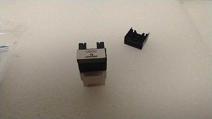 Leviton Conductor Phone Jack Tooless keystone. 41106-RW6 White NEW Lot-of-15 GH509