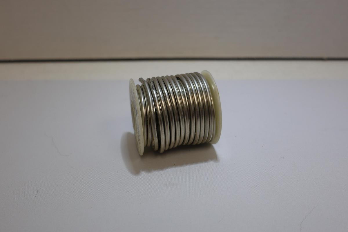 Used Harris Lead-Free Wire Solder 1/8" Dia 1lb Spool 95% Full ASTM B32