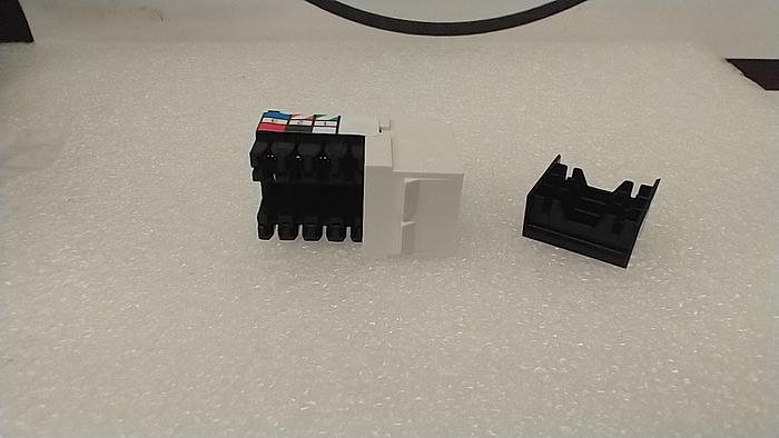 Leviton Conductor Phone Jack Tooless keystone. 41106-RW6 White NEW Lot-of-15 GH509