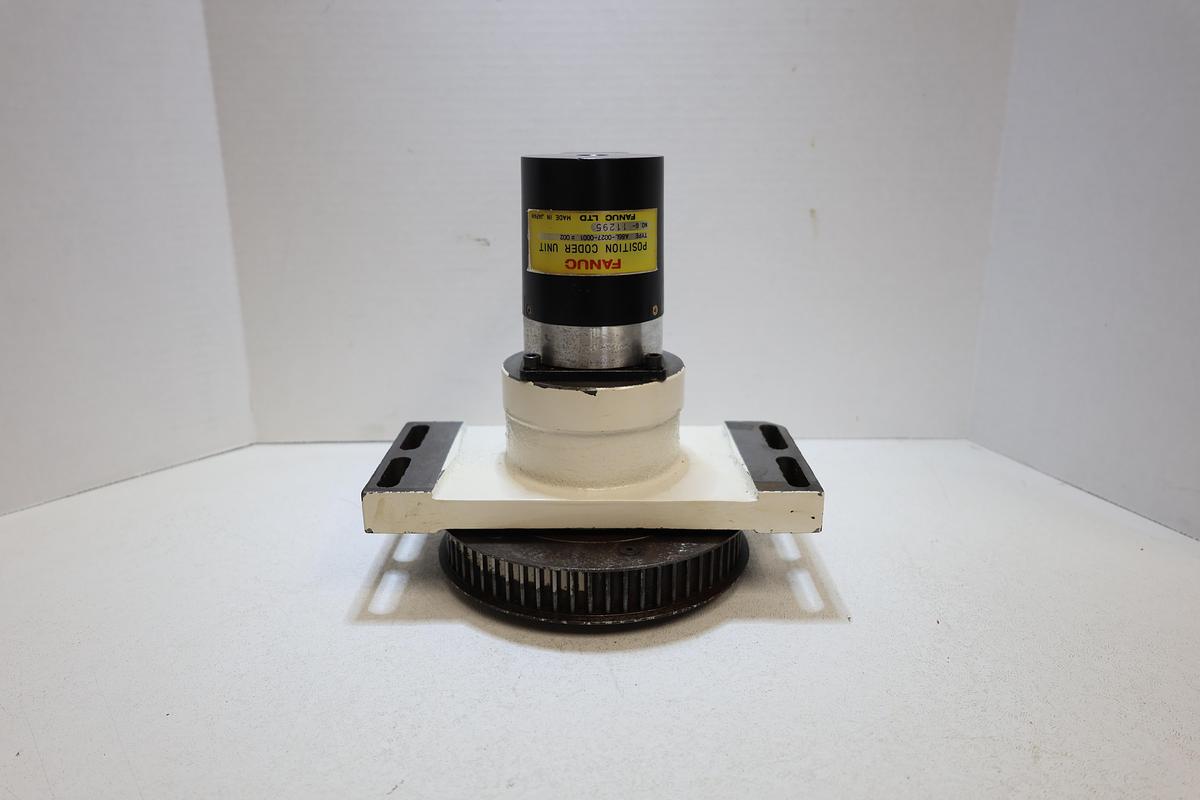Used Fanuc A86L-0027-0001#002 Position Coder Unit w/ Pulley & Mount Used