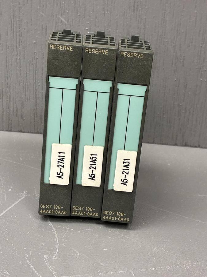Used (LOT OF 3) Siemens 6ES7 138-4AA01-0AA0 | SIMATIC ET 200S Base Module | GHC-34