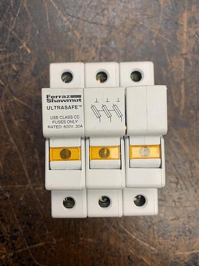 Used Ferraz Shawmut Ultrasafe Fuse Holder USCC3I GHA-gs58
