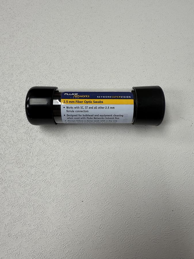 Used Fluke Networks NFC-SWABS-2.5MM (2799771) Fiber Optic Cleaning Swabs – 2.5mm Diameter