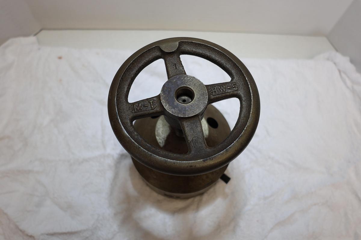 Used Vintage Cast Iron Handwheel Screw Jack Positioning Fixture Tool