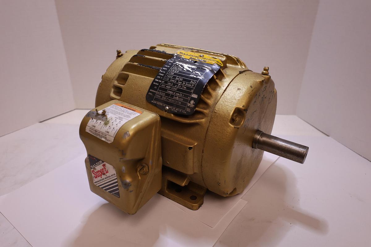 Used Baldor Reliance Super-E 2HP Electric Motor 230/460V 3PH 1755RPM 145T Used