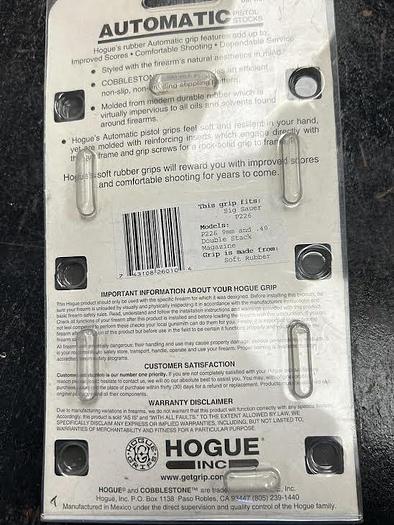Hogue Automatic Pistol Stock Recoil Absorbing Rubber Sig Sauer P226 - GHC-1