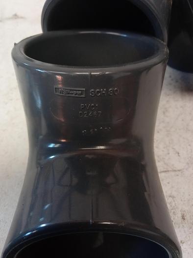 Used Lot of 4 Spears 2 1/2" PVC SCH 80 90° Elbow Socket 806-025 D2467 GH