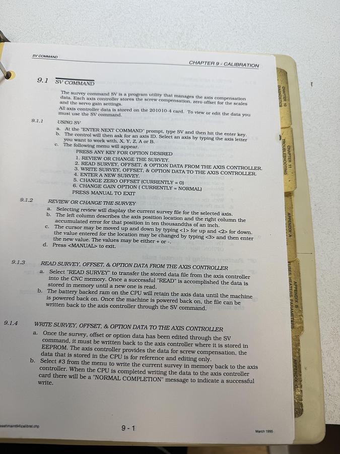 Used Fadal Engineering CO. Inc. VMC Maintenance Manual GHGC-22