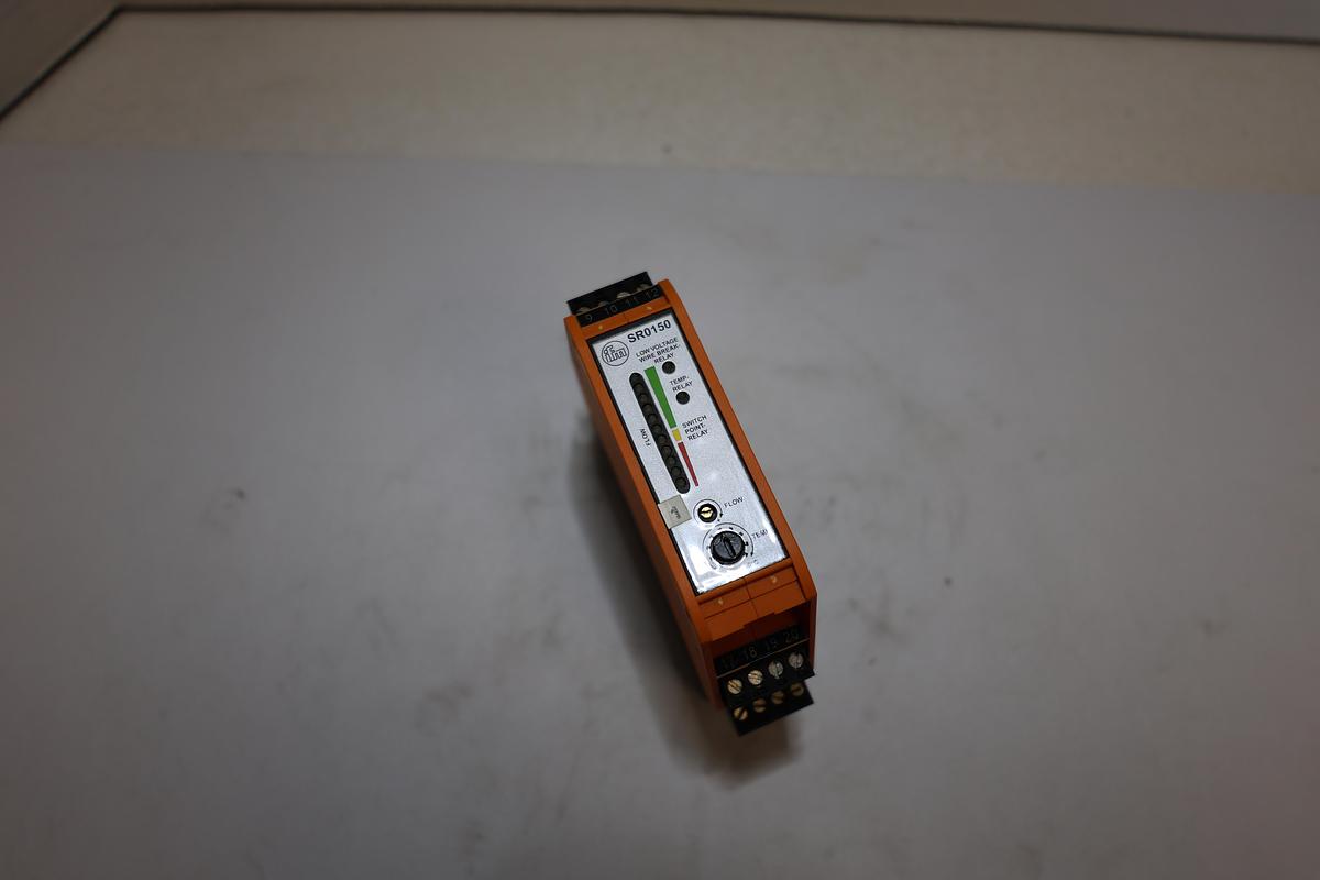 Used IFM Efector SR0150 Low Voltage Wire Break Relay 24VDC DIN Rail Used