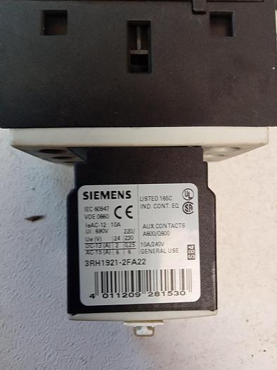 Used SIEMENS 3RT1026-3A Contactor 24V Coil 3RH1921-2FA22 GH118
