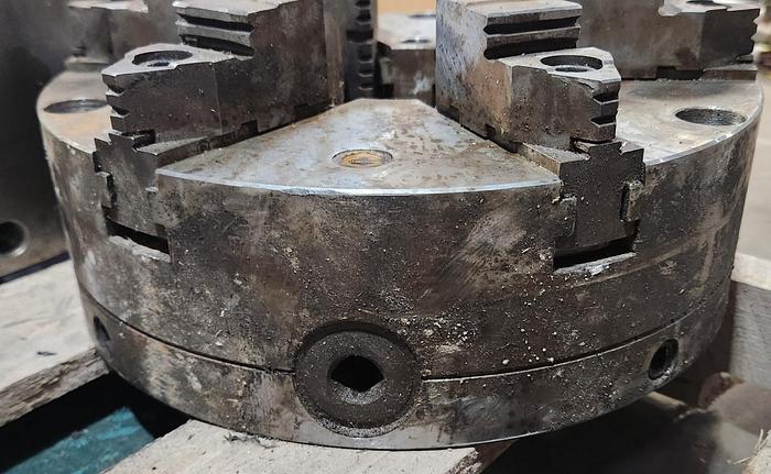 Used Bison 12" 6-Jaw SET-TRU Forged Steel Lathe Chuck - GHB-9