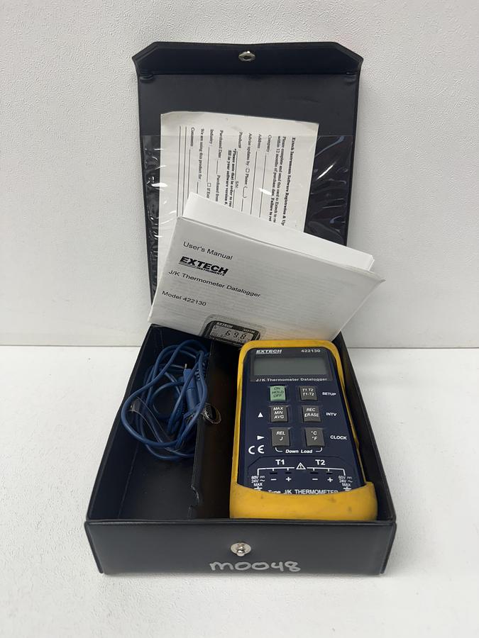Used Extech J/K Thermometer Datalogger Model 422130 GHC-26