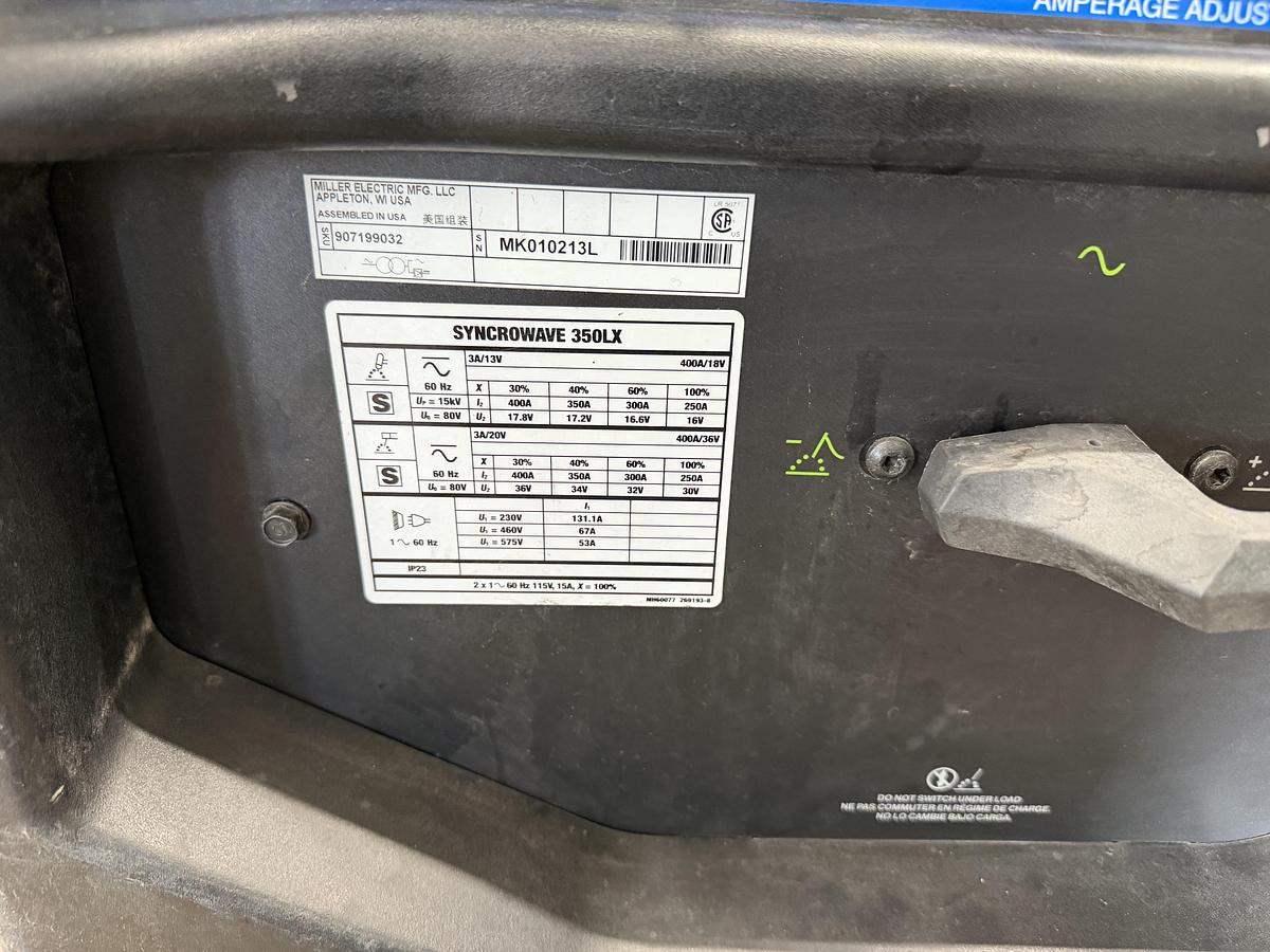 Used Miller Syncrowave 350LX 230/460/575V Welder Generator - TIG/Stick – Industrial Welding System