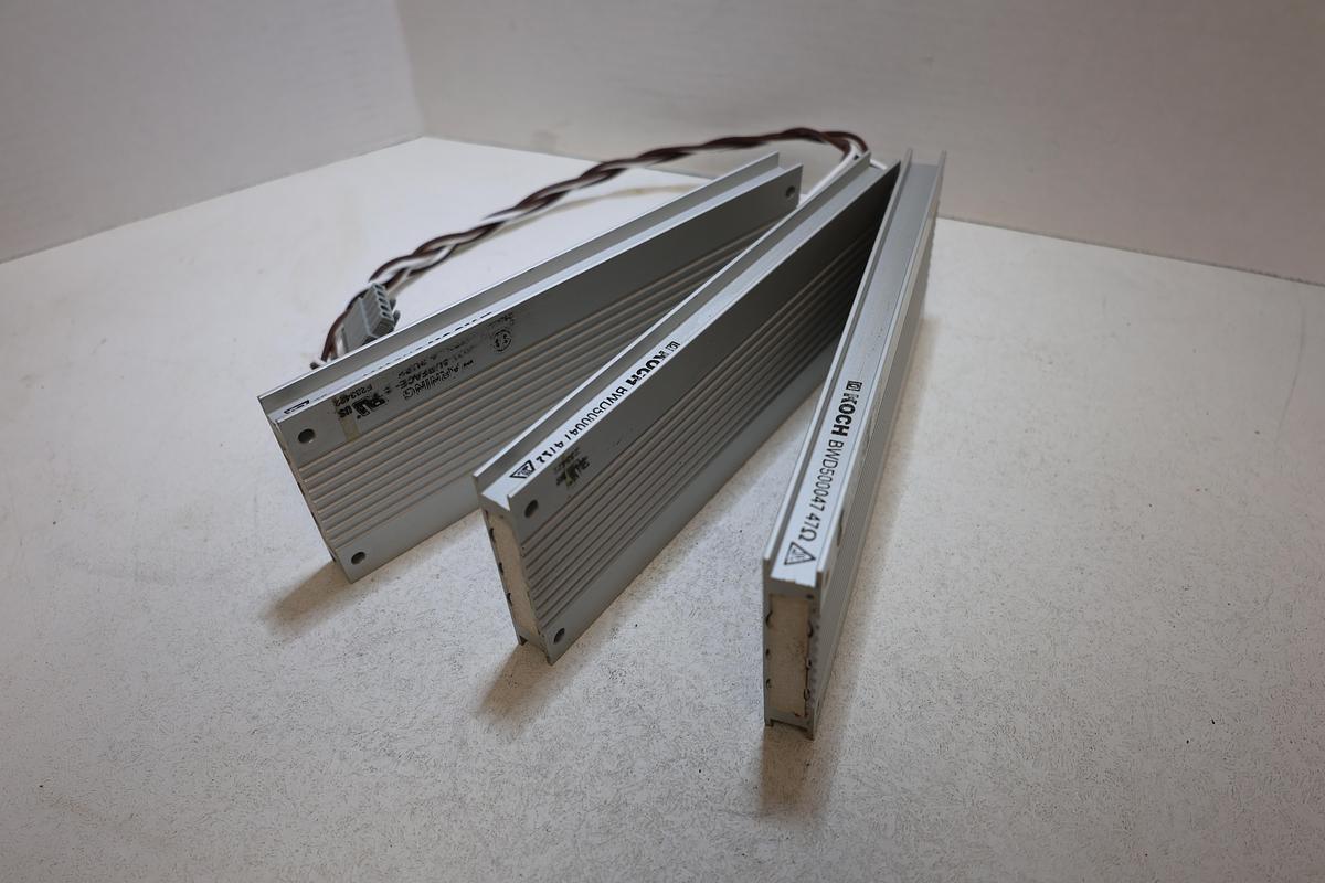 Used Lot of 3 KOCH BWD500047 47Ω 200W Power Resistors w/ Connectors Used