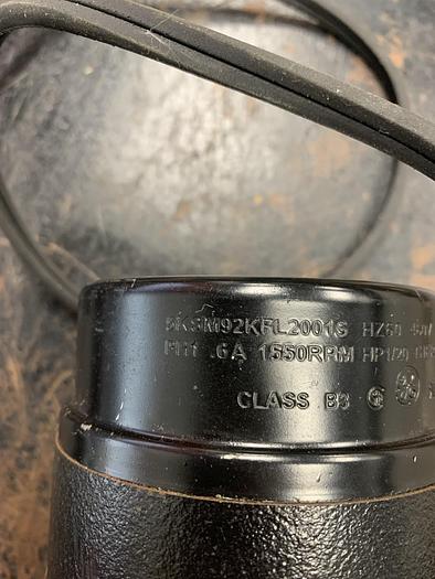 Used General Electric 5KSM92KFL2001S Thermally Protected Electric Motor 1550 RPM 1/20 HP GHA-82