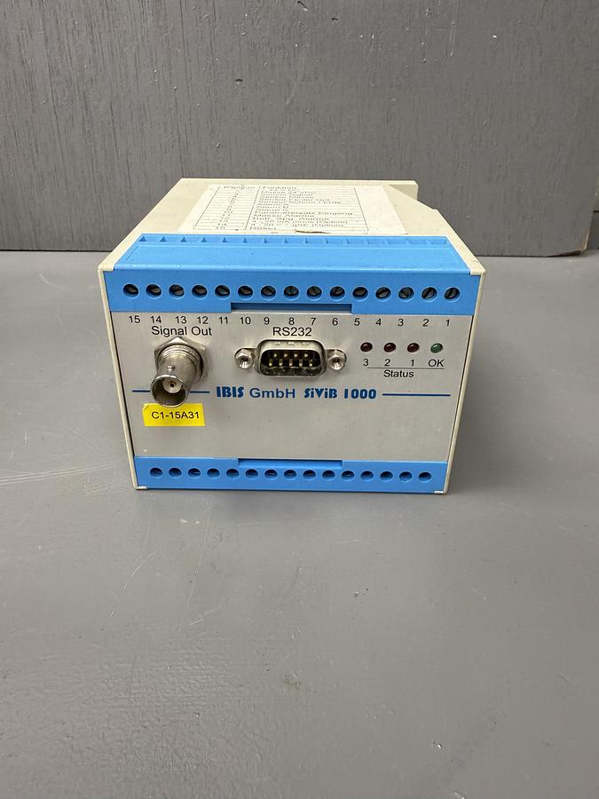 Used IBIS SiViB 1000 Vibration & Rolling Bearing Monitor – Condition Sensor, 24 V DC GHC-36