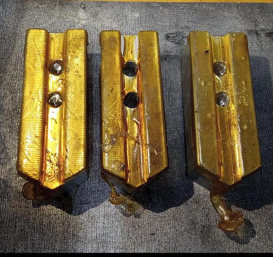 Used ALUMINUM SERRATED SOFT JAWS (set of 3)- GHA-30