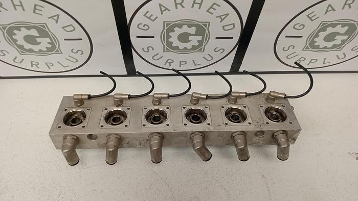 Used Vektor AG VPST054638 Pneumatic Valve Manifold W/ Solenoids 30211122-P GH506