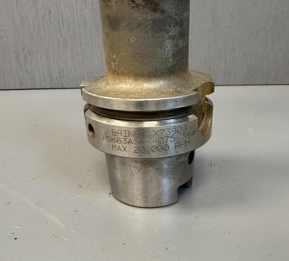 Used Briney HSK63ASF-075-394 Shrink Fit Tool Holder