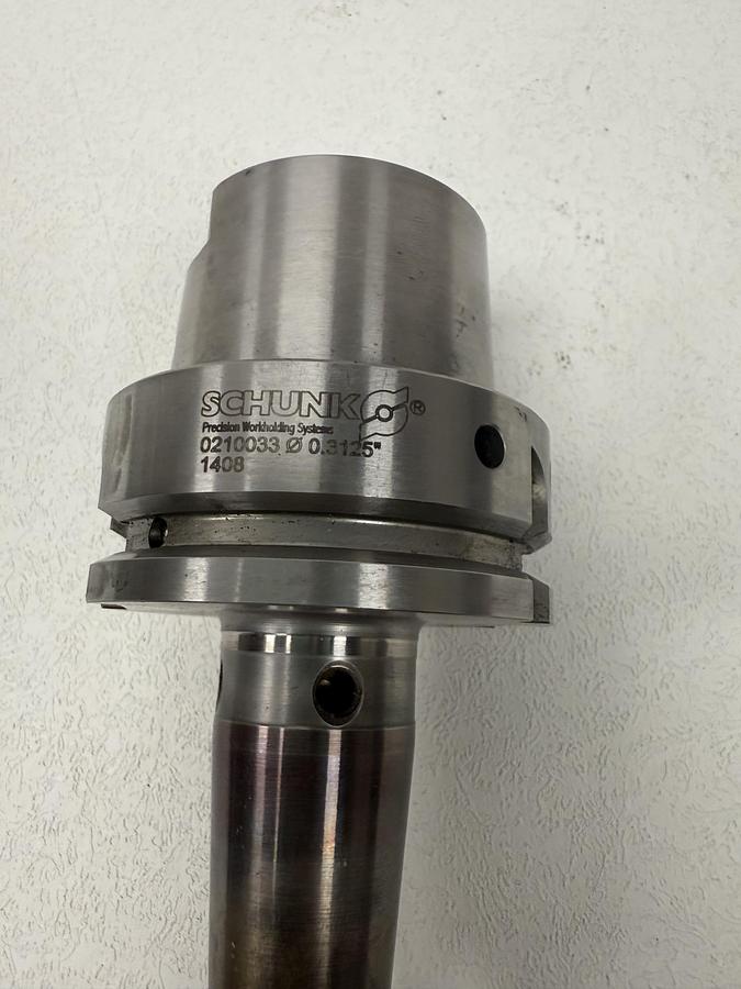 Used Schunk HSK63A Shrink Fit Toolholder 0210033 0.3125" 1408 GHA-109