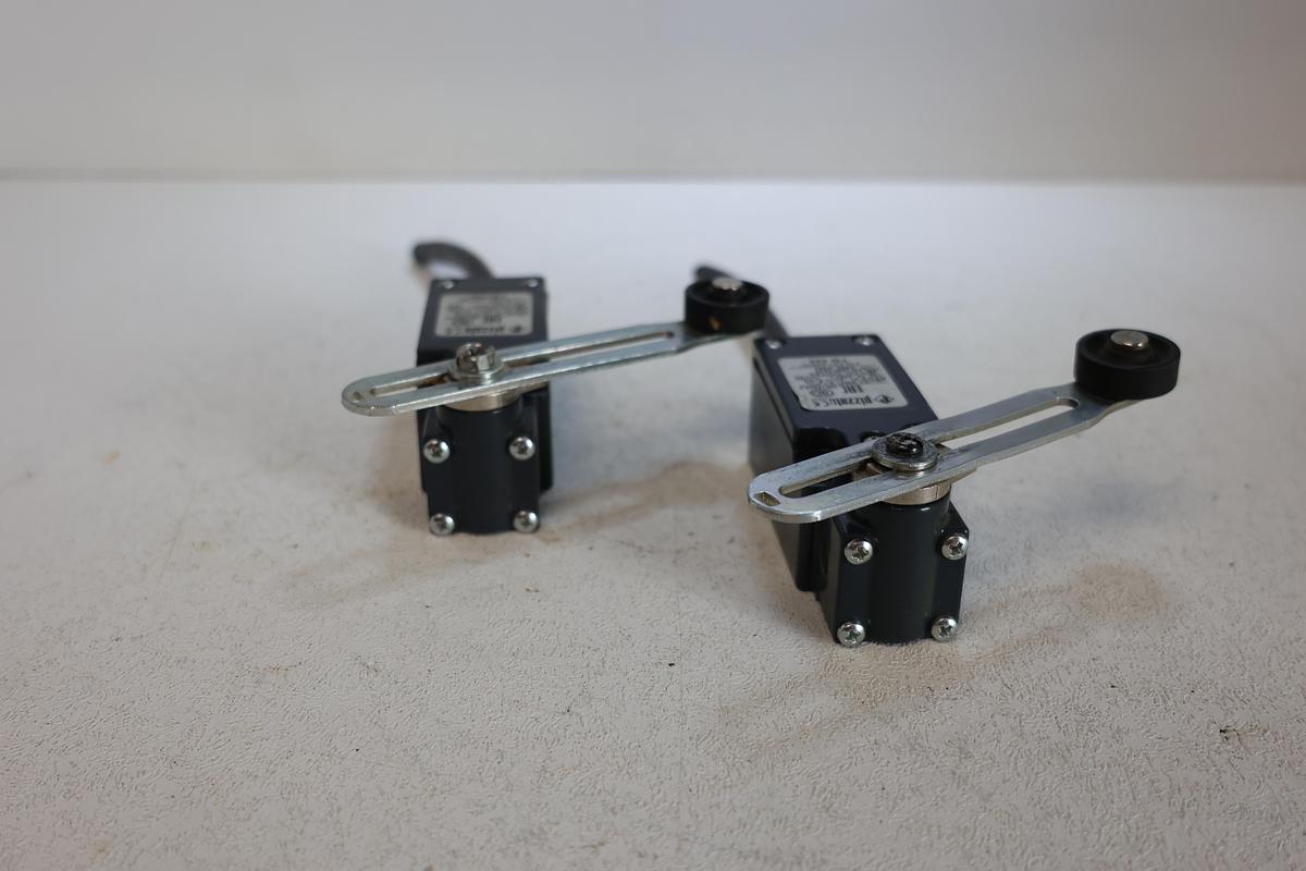 Used Lot of 2 Pizzato FR Series Limit Switches F16 FR1-238031 + L18 FR1-398384 IP67 Roller Lever GHA-185