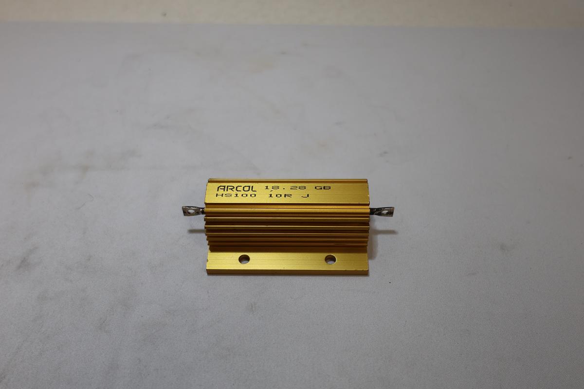 Used Arcol HS100 10 Ohm 100W 5% Aluminum Housed Wirewound Power Resistor