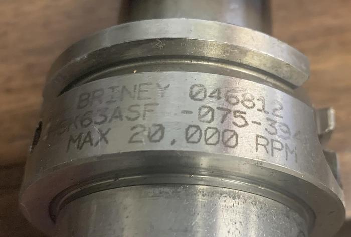 Used Briney HSK63ASF-075-394 Shrink Fit Tool Holder GHA-163  