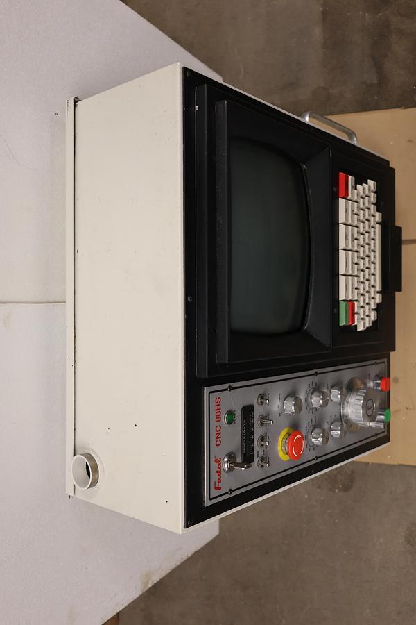 Used Fadal CNC 88HS Control Panel Operator Console CRT Keyboard Emergency Stop GHA-12