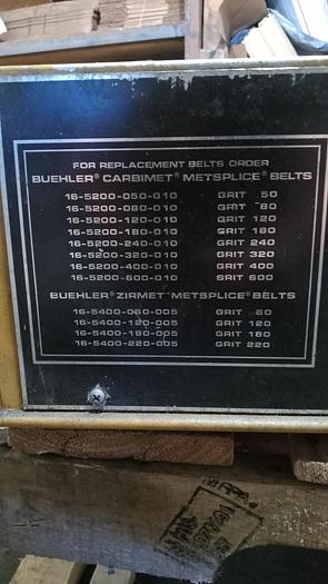 Used Buehler Duomet II Cross Section Belt Sander 16-1290-160 GH600