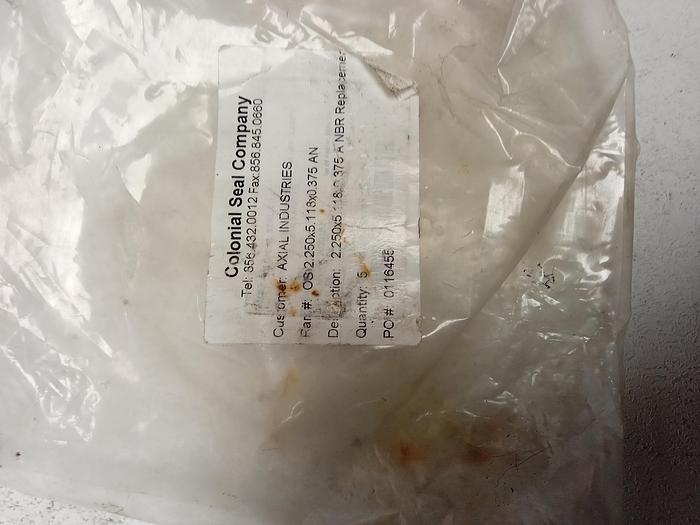 Used Lot of 4 Colonial Seal Company Rubber Gasket 2.250X5.118X0.375 NBR Replacement GH509