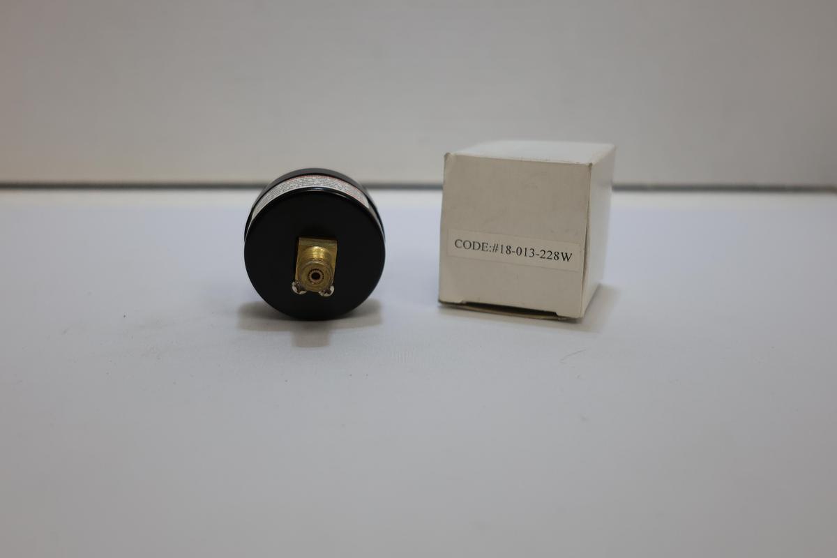 160 PSI Pressure Gauge MPa Bar PSI White Face Rear Mount NOS 18-013-228W